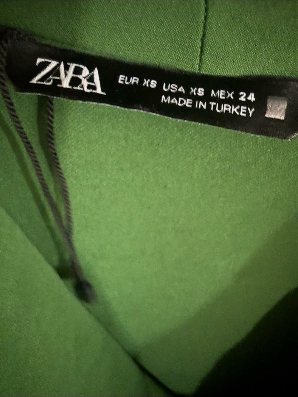 Zara Draped Green Blouse - Picture 2 of 5